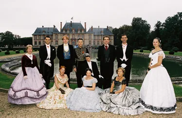 Septembre 2006 : Journée du Patrimoine au château de Breteuil Thème Second Empire : Achille Fould et le Marquis de Breteuil recoivent la famille impériale en 1856