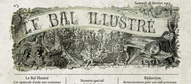 Le Bal illustré, numéro 3 : couverture du numéro spécial « 1912 sur la péniche »