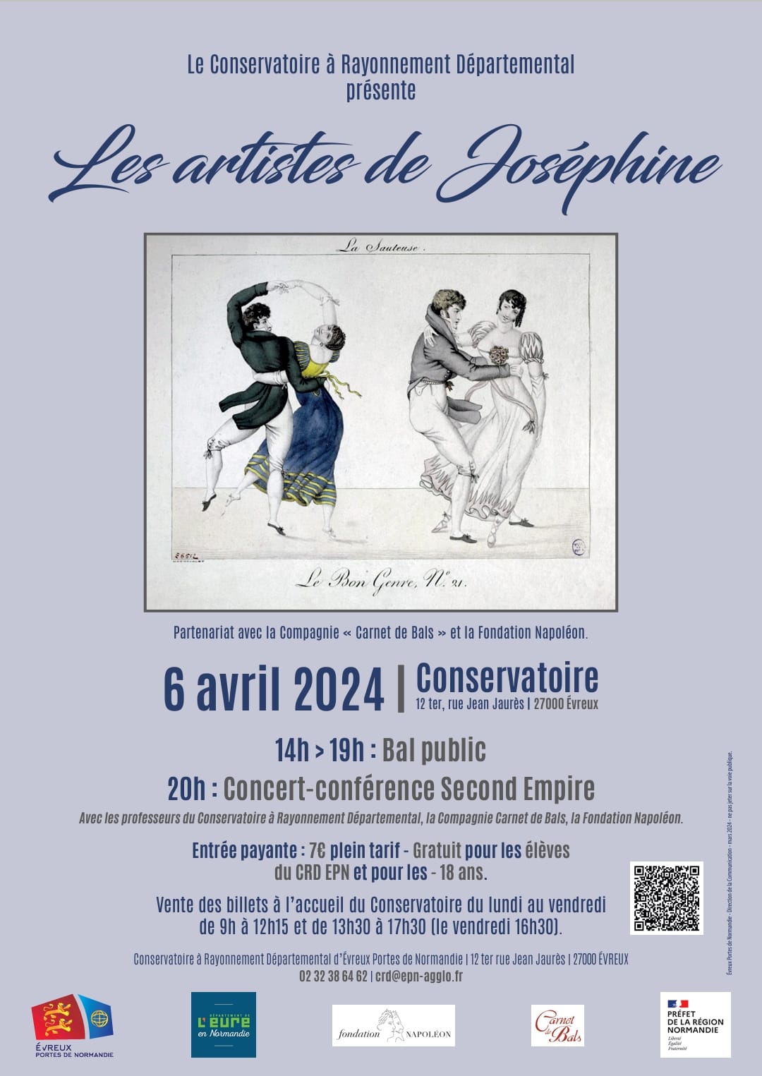 Programme Les artistes de Joséphine · 6 avril 2024