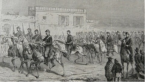 Veracruz, sortie des chasseurs d'Afrique